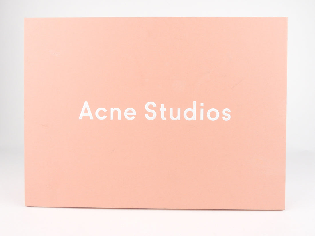 Acne Studios White and Black Leather Chunky Manhattan Sneakers