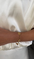 Van Cleef & Arpels 18k Yellow Gold Vintage Alhambra 5 motifs Bracelet