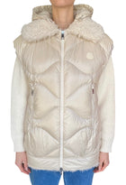 Moncler Ivory Archard Reversible Faux-Fur Hooded Down Vest - 0 / S / US 4-6