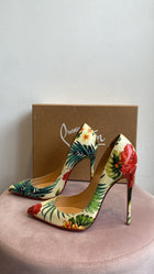Louboutin Floral Print Pumps