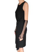 Versace Black Draped Bowtie Dress - 38 / US 4