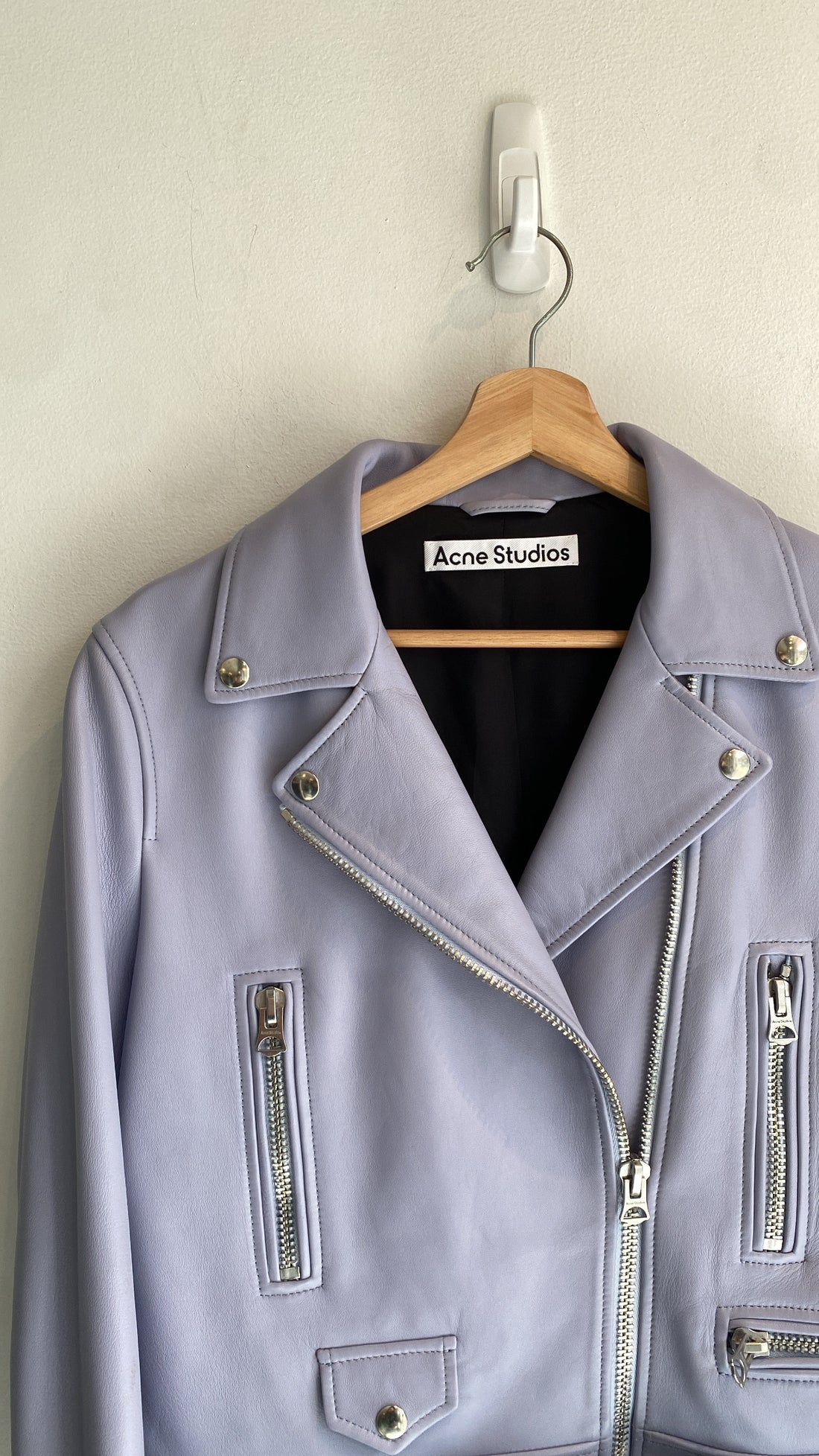 Acne Studios Blue Moto Jacket - 40