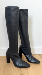 Bottega Veneta Black Nappa Stretch Leather Tall Boots - 38
