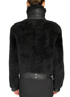 Coach 1941 Black Lambskin Shearling Moto Jacket - US 2-4