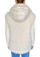 Moncler Ivory Archard Reversible Faux-Fur Hooded Down Vest - 0 / S / US 4-6