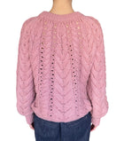 Brunello Cucinelli Pink Cashmere Cable Knit Sweater - M