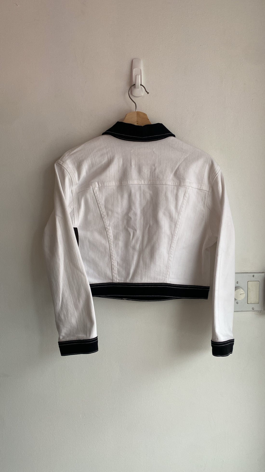 L’ Agence Black and White Denim Jacket