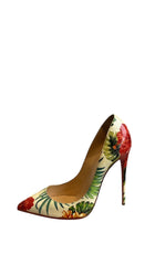Louboutin Floral Print Pumps