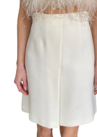Giambattista Valli Ivory Crepe A-Line Midi Skirt - IT 38 / XXS / US 2