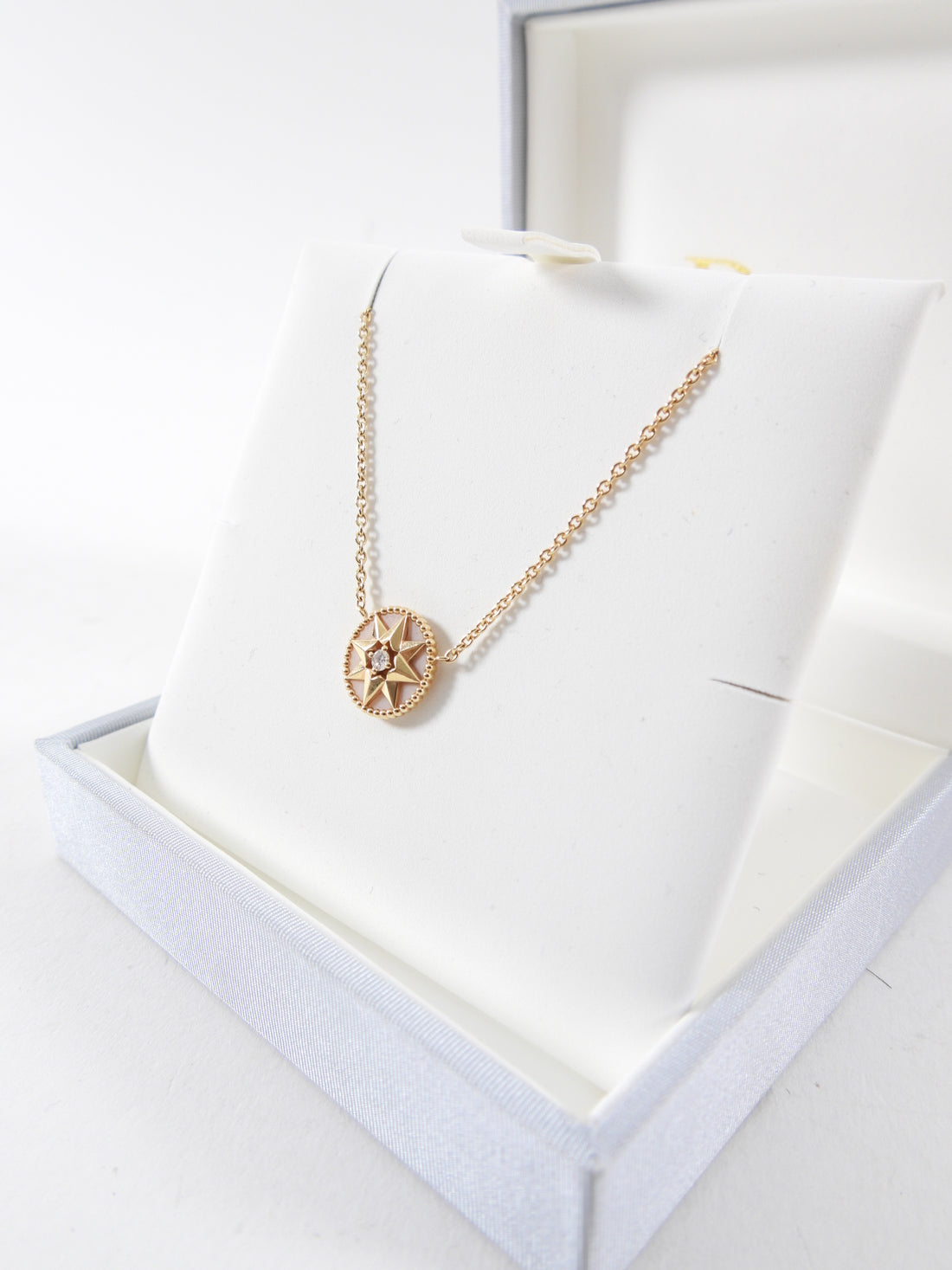 Christian Dior 18k Rose Gold Rose Des Vents Diamond Necklace