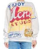 Acne Studio Ivory Graphic Print Oversized Crewneck - XXS