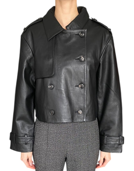 Cami NYC Black Double Breasted Cropped Jacket - M / US 6