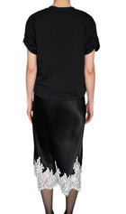 Philip Lim Black & White Lace Trim Combo Dress - S / US 4