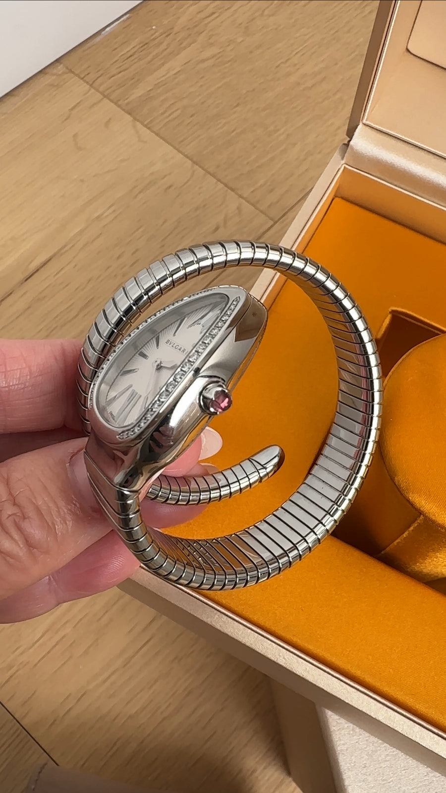 Bvlgari Serpenti Tubogas Single Spiral Diamond Watch