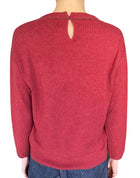 Brunello Cucinelli Red Monili Trim Cashmere Sweater - XS / US 0-2