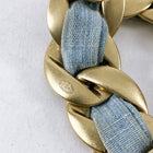 Chanel 09C Blue and Gold Chain Bracelet