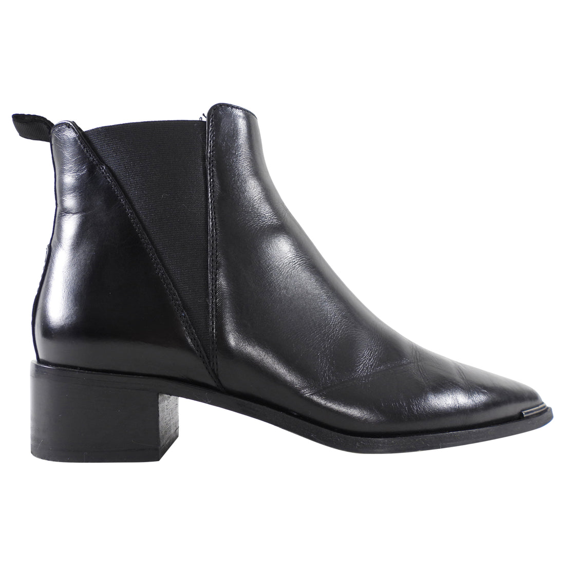 Acne Studios Black Leather Pointed Jensen Boots - 36
