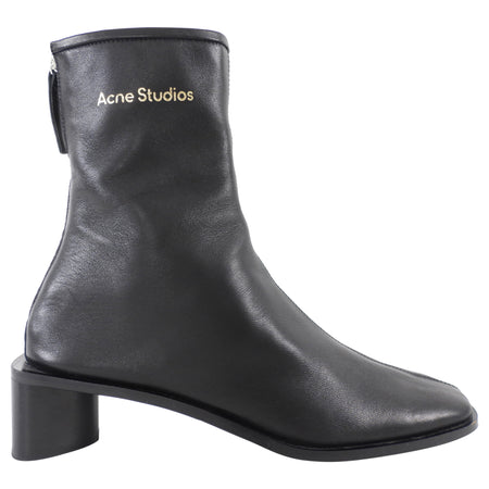 Acne Studios Black Leather Soft Bertine Ankle Boots - 37