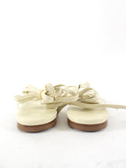 Aeyde Ivory Leather Flat Wrap Tie Sandals - 37