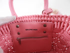 Balenciaga Pink Woven Bistro XXS Basket Crossbody Bag