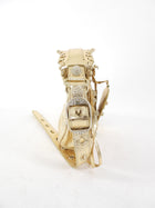 Balenciaga Cagole Gold Metallic Leather Giant Studs Strass Crystal Bag