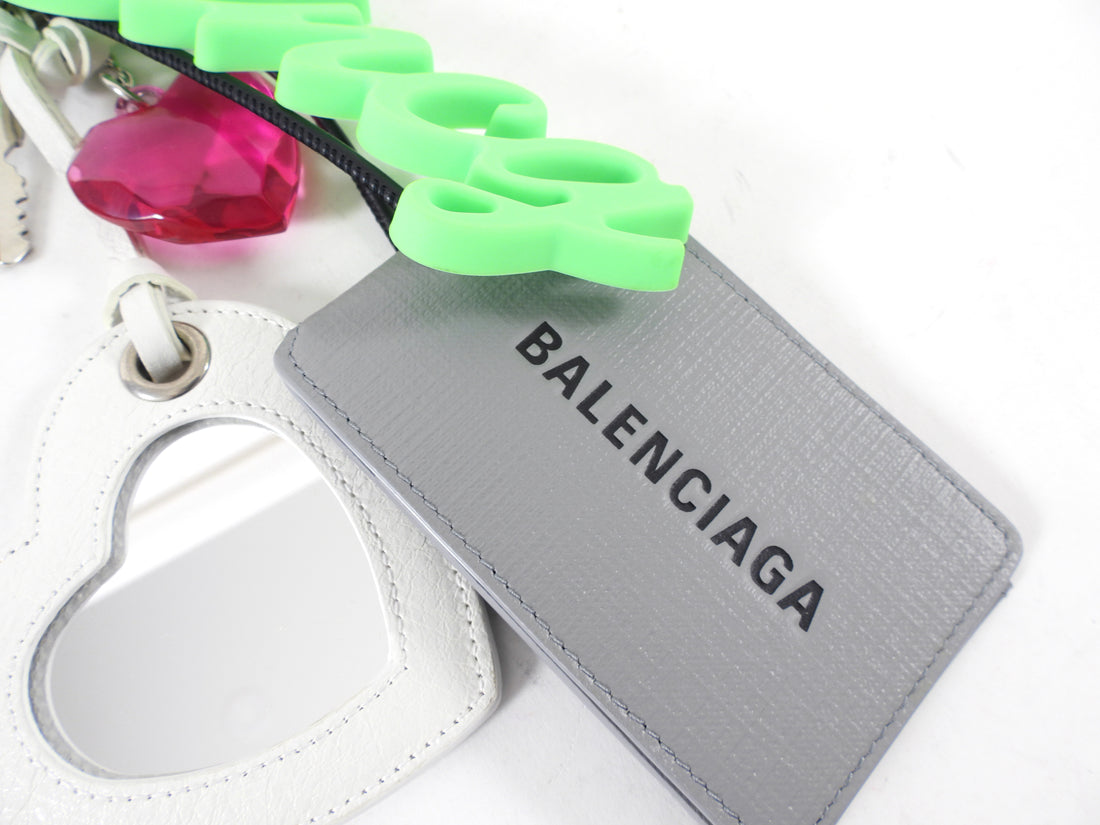Balenciaga Aki Bag Charm / Keychain With Mirror and Card Holder