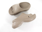 Balenciaga x Crocs Taupe Rubber Platform Pool Slides - 37