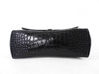Balenciaga Black Croc Emboss Downtown Small Chain Hourglass Shoulder Bag