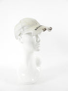 Balenciaga White Distress Notch Nut Baseball Cap Hat