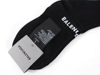 Balenciaga Black Sport Socks with White Logo - S (5-7)