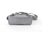 Balenciaga Silver Pewter Leather Super Nano Neo Classic City Bag