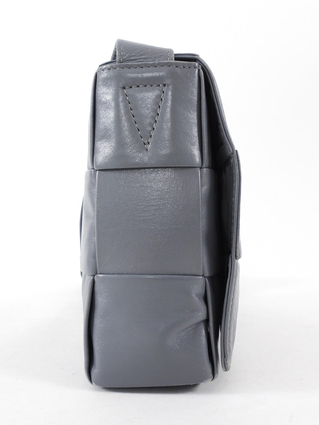 Bottega Veneta Grey Leather Woven Cassette Bag