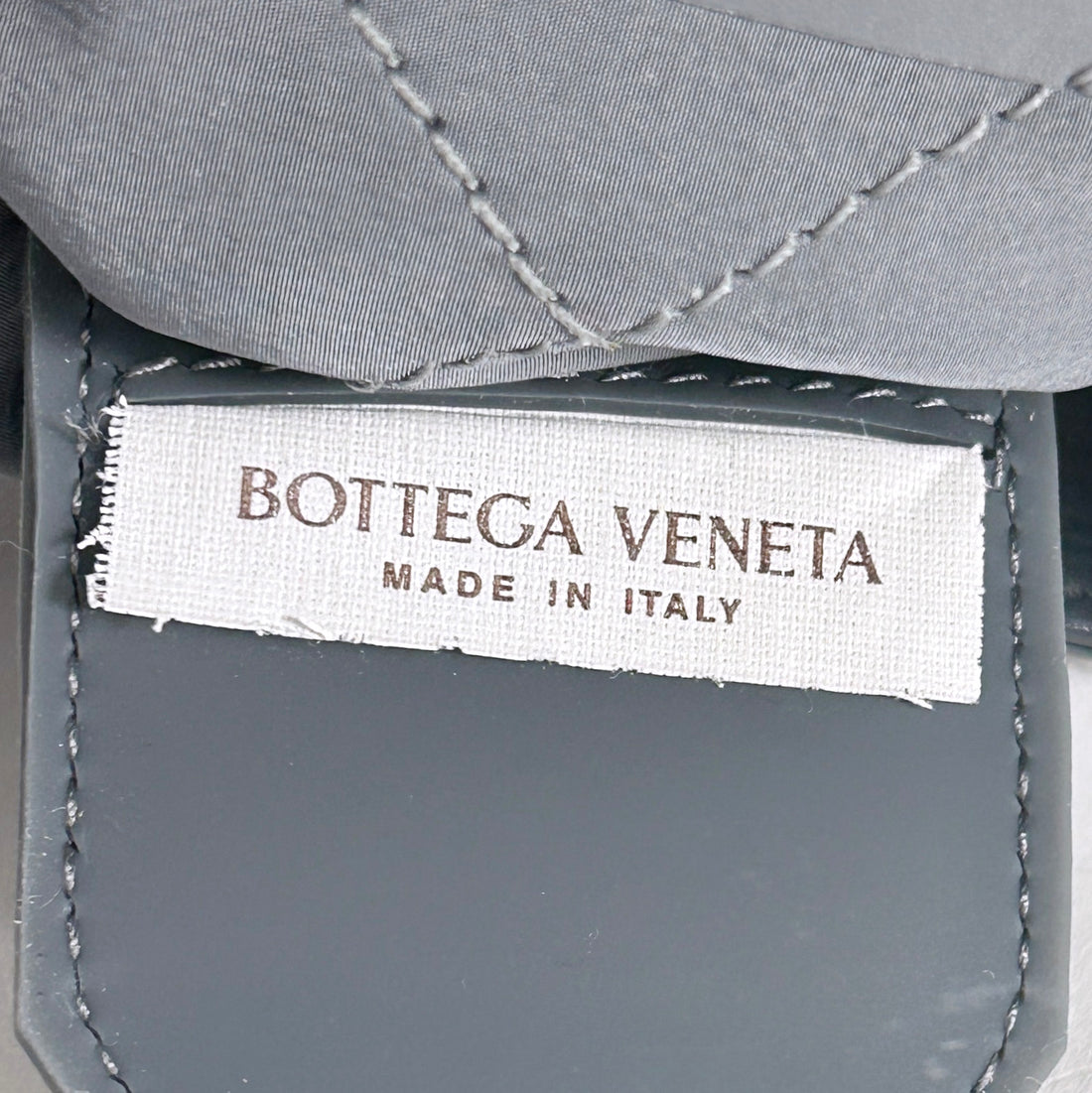 Bottega Veneta Grey Leather Woven Cassette Bag