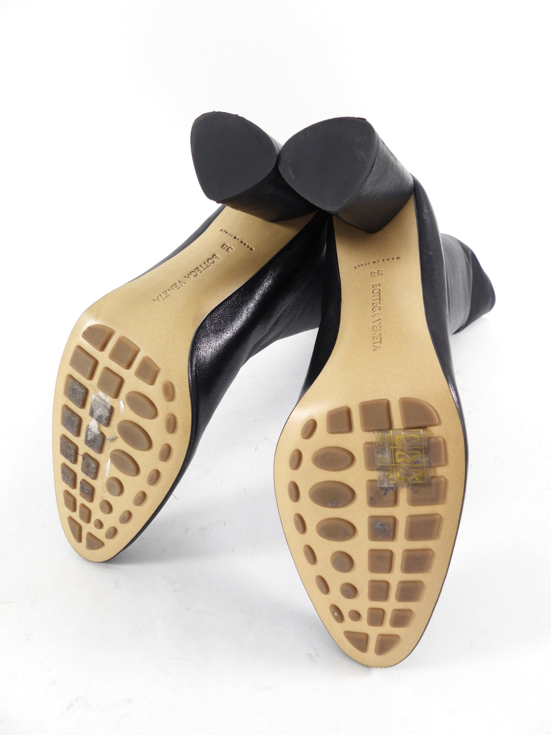 Bottega Veneta Black Nappa Stretch Leather Tall Boots - 38