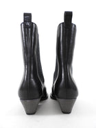 Brunello Cucinelli Black Leather Chelsea Boots with Monili Heel - 36.5 / USA 7