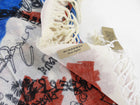 Burberry Large Graffiti Shawl / Pareo - Red White Blue