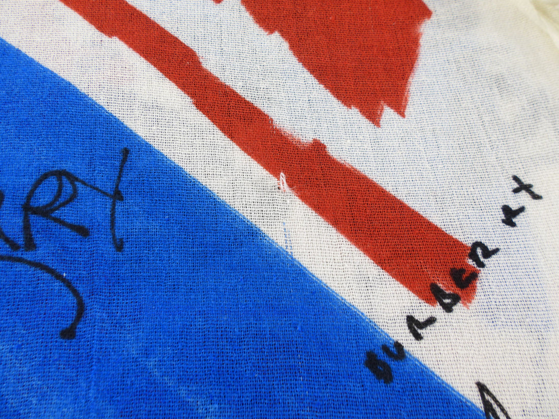 Burberry Large Graffiti Shawl / Pareo - Red White Blue