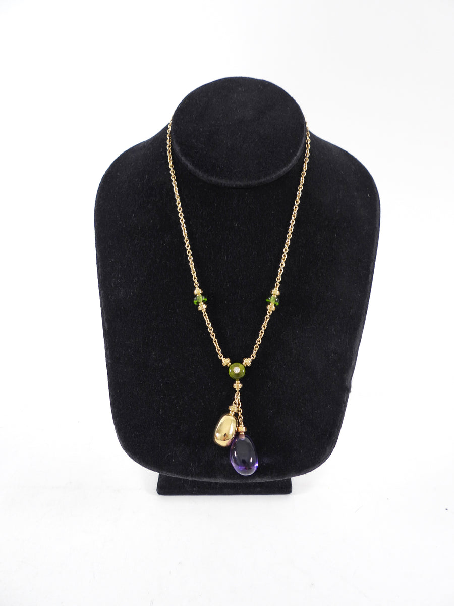 Bvlgari 18k Yellow Gold Sassi Mediterranean Eden Necklace