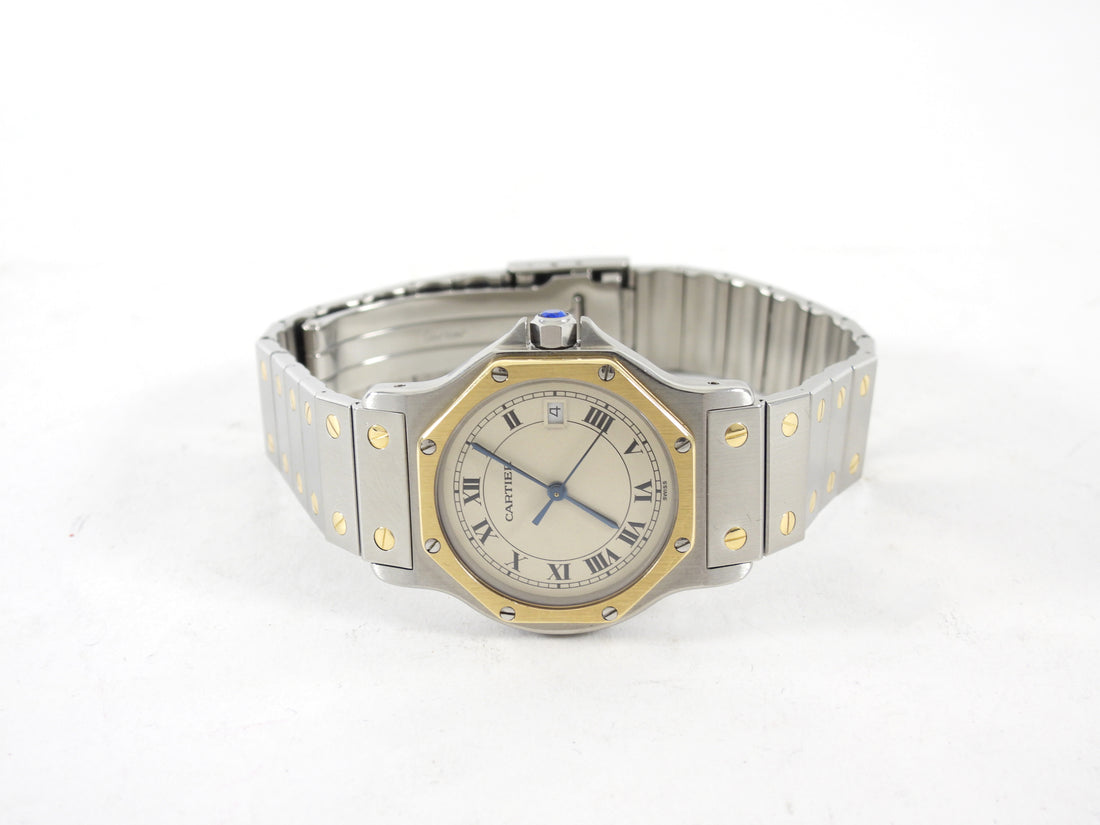 Cartier Santos Vintage Must de Cartier Octagon Stainless 18k Gold Watch