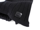 Chanel Sport Black Cotton Rib Knit Large Muffler Scarf