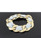 Chanel 09C Blue and Gold Chain Bracelet