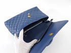 Chanel Large Blue Caviar Leather Coco Top Handle Bag GHW