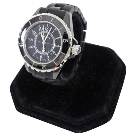 Chanel J12 Black Ceramic and Rubber 33mm Wrist Watch H0681