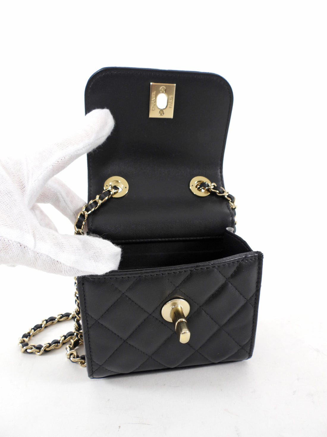 Chanel Black Quilted Mini Trendy CC Crossbody Flap Bag