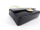 Chanel Vintage Black and Ivory Two Tone Perforated Leather Flap Bag