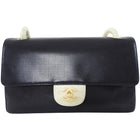 Chanel Vintage Black and Ivory Two Tone Perforated Leather Flap Bag