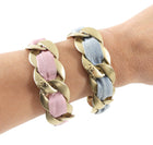 Chanel 09C Blue and Gold Chain Bracelet