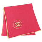 Chanel Cherry Pink and Lime Cashmere Pareo Wrap Shawl Scarf