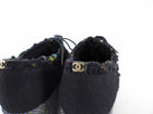 Chanel 2015 Black Multi Tweed Platform Shoes - 36.5