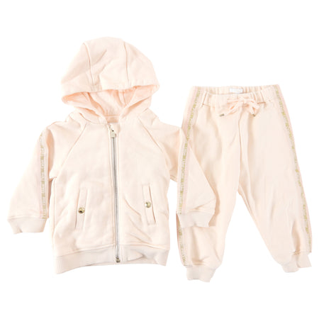 Chloe Baby Light Peach Track Suit / Zip up Hoodie 2pcs - 12M